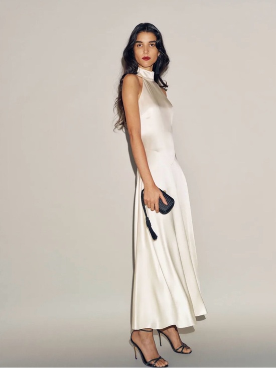 Reformation Dresses & Skirts - REFORMATION Katelyn Silk Dress in Ivory 6